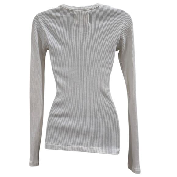 Citizens of Humanity Anouk Long Sleeve Top In White - Picture 4 of 7